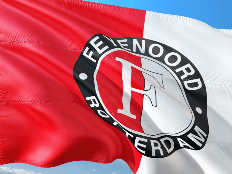 Feyenoord vlag met het feyenoord logo